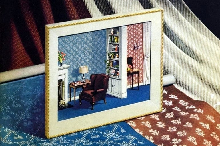 1940s vintage wallpaper See 150 examples of popular old patterns and colors
