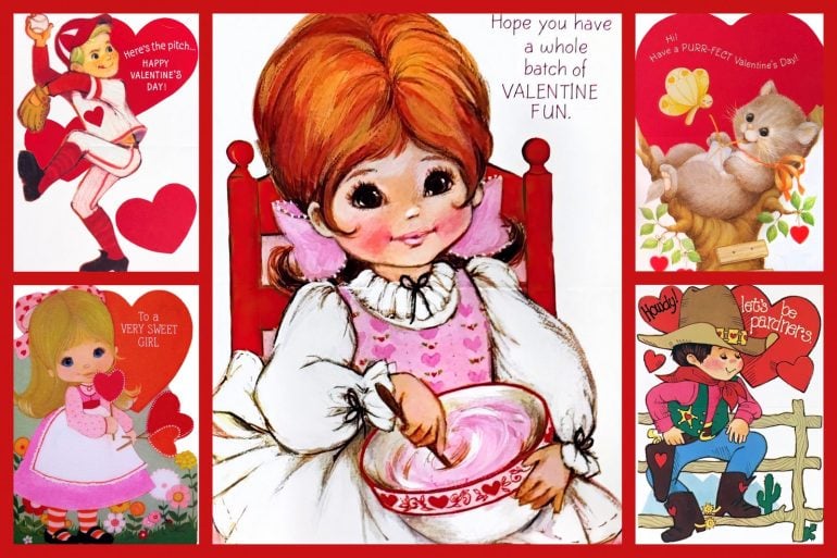 1970s Valentine's Day cards for kids