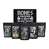 Bones Coffee Company NEW Flavors! Favorite Flavors Sample Pack | 4 oz Pack of 5 Assorted Ground...
