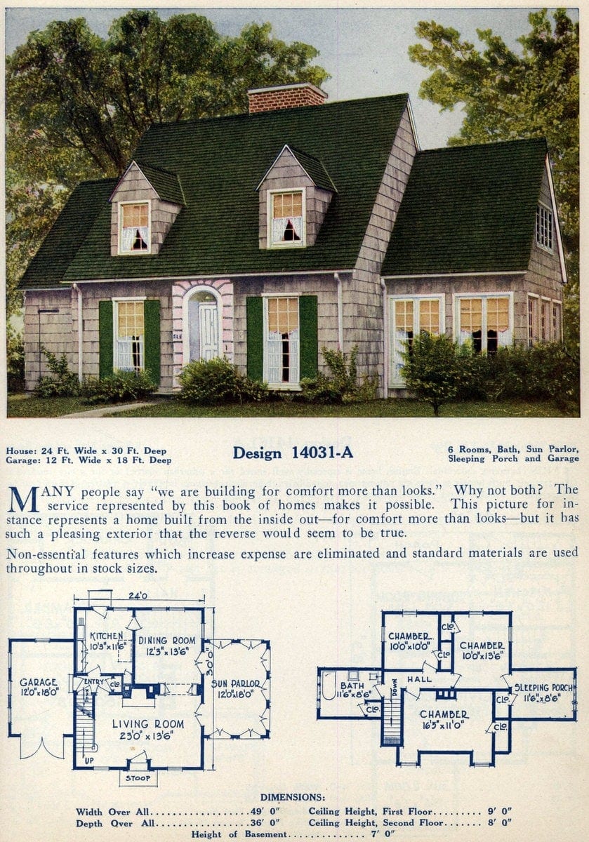 6-room family home with a sleeping porch