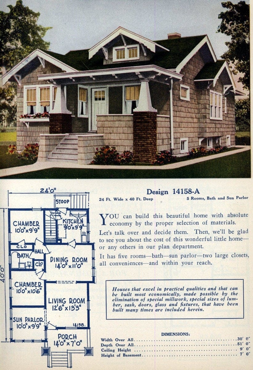 A Craftsman-style home plan with a sun parlor