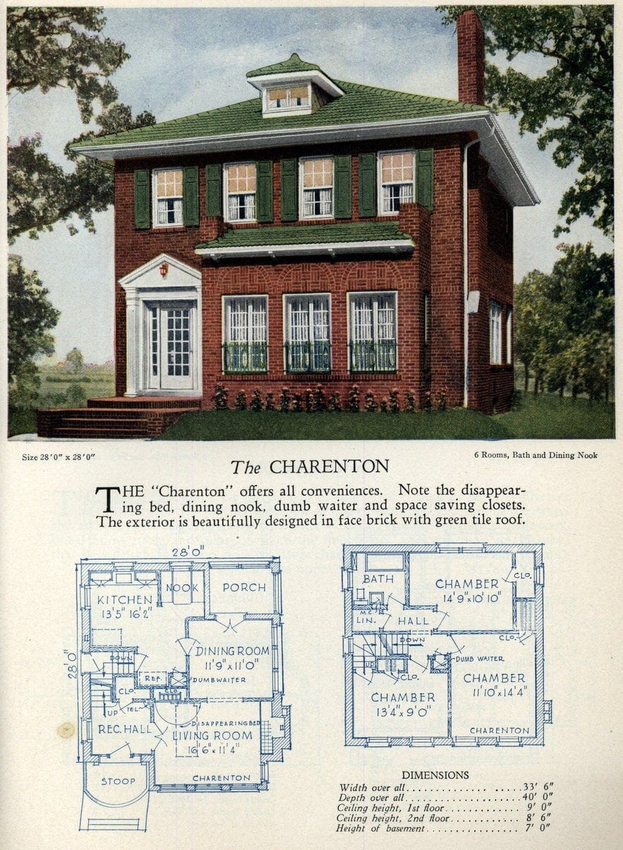 3-bedroom manor-style vintage house plan