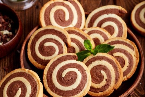 Brown sugar pinwheel cookies with cocoa recipe from 1999