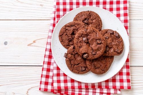 Brownie cookes with chocolate chips