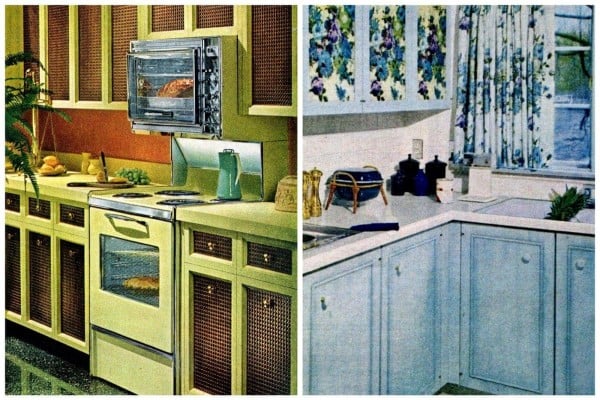 Budget vintage '60s kitchen cabinet decor