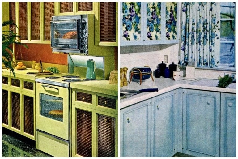 Budget vintage '60s kitchen cabinet decor