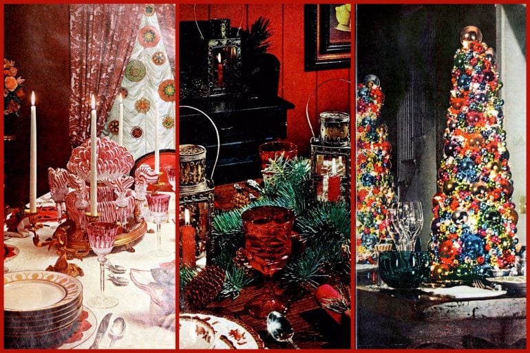 Christmas table settings Ideas for holiday tables with retro style