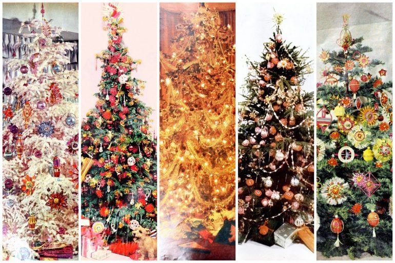 Christmas tree decorations from the 1950s