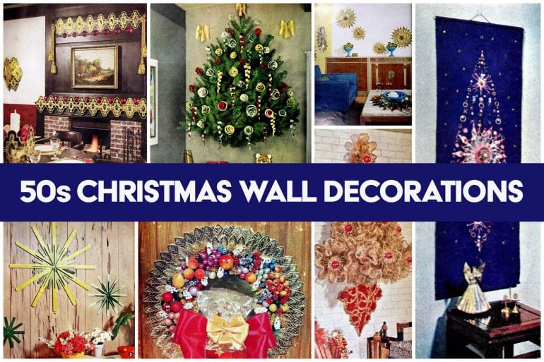 Christmas wall decorations from the 1950s