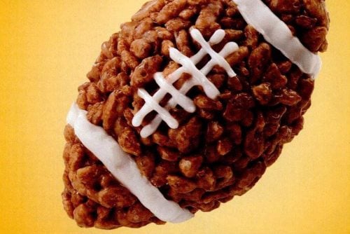 Football Rice Krispie treats