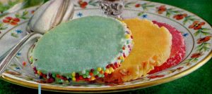 Colored pastel sugar cookies (1962)