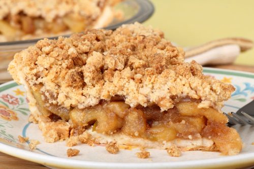 Country apple pie with streusel crumb topping