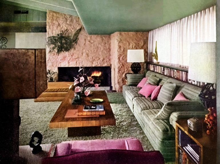 Cozy midcentury modern living room