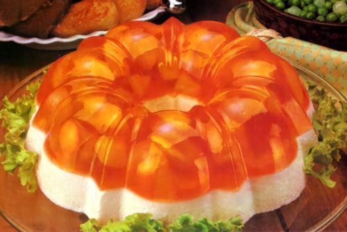 Creamy double-decker peach Jello salad recipe
