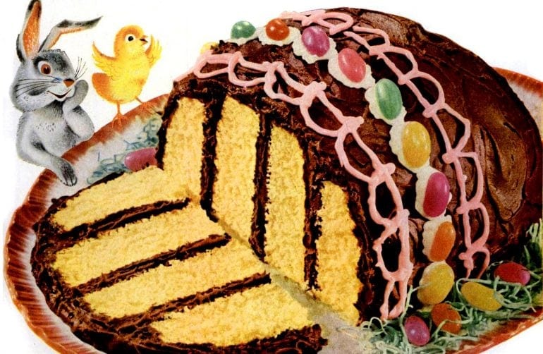 Cute vintage Easter cakes from the 50s-60s