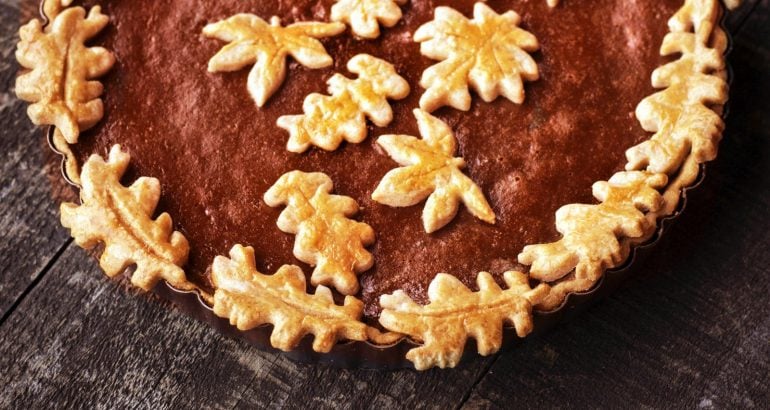 Dark and delicious pumpkin pies with brown sugar & molasses