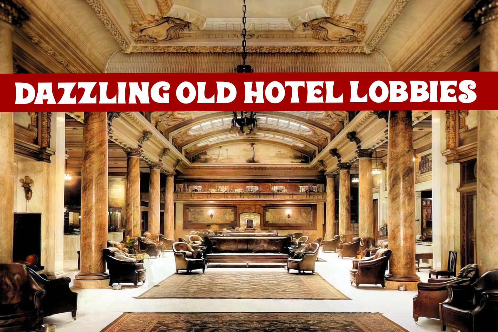 Dazzling old hotel lobbies - Vintage glamour and elegance