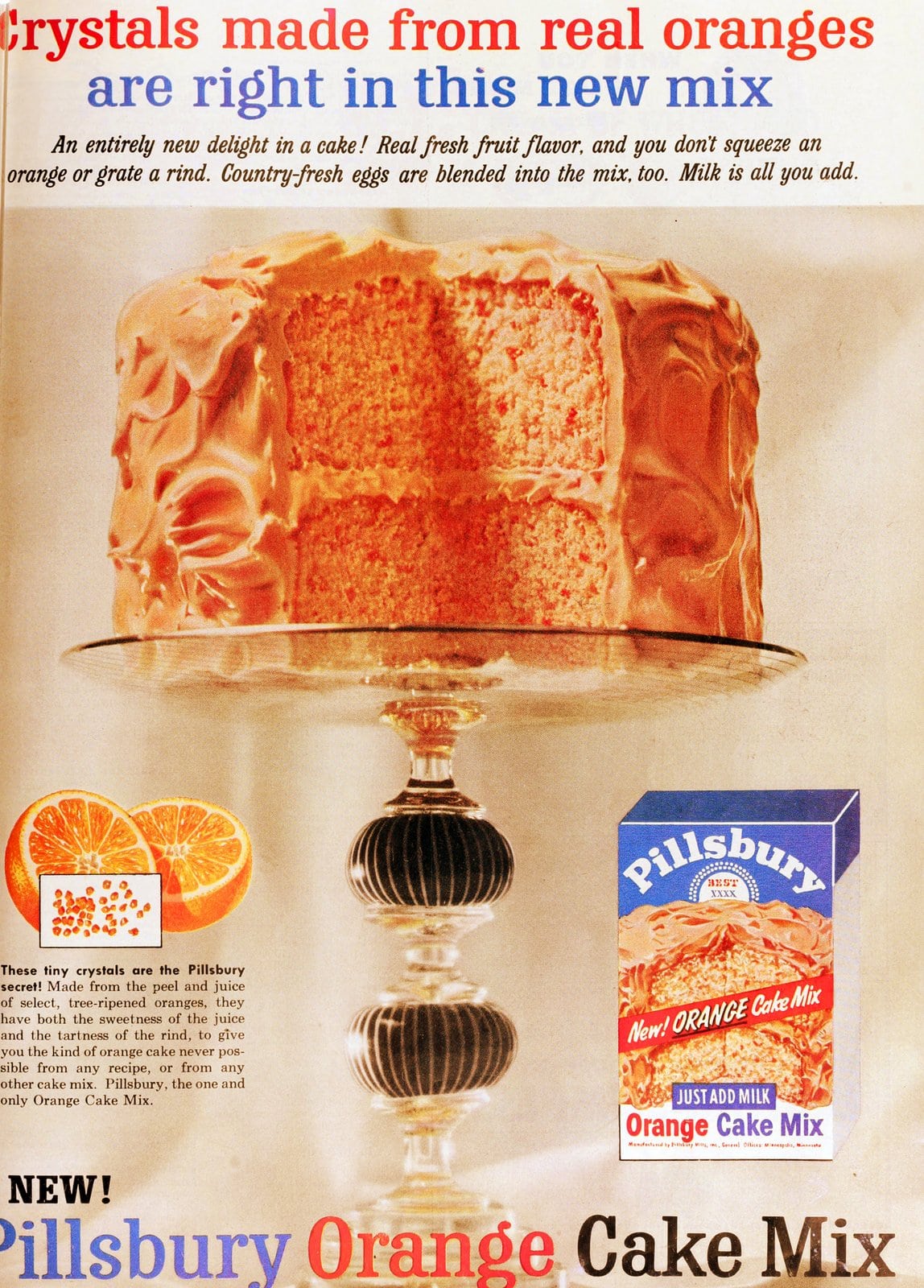 Discontinued Pillsbury Orange cake mix from 1955