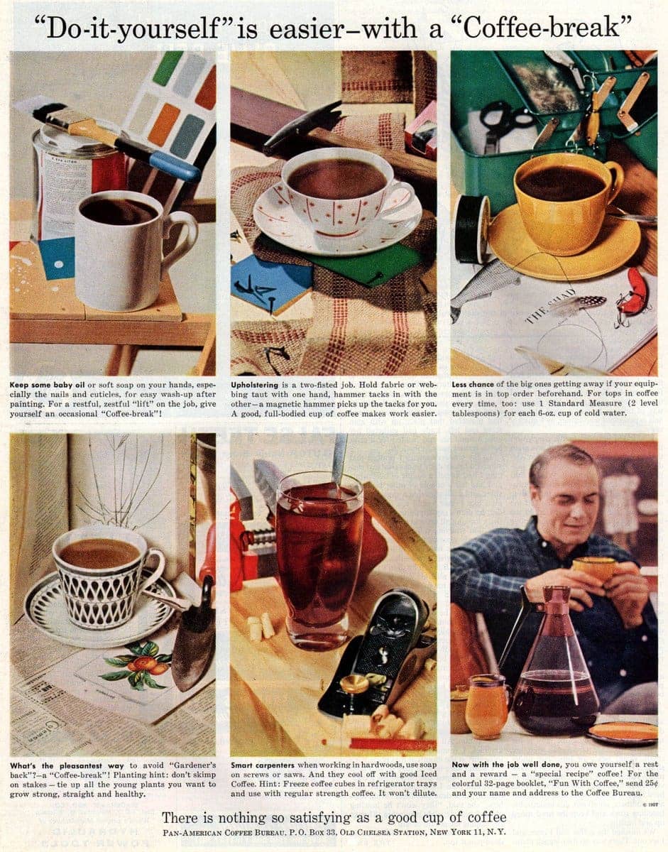 Do-it-yourself work is easier with a coffee break (1957)
