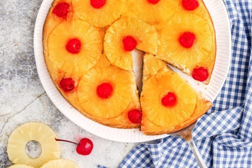 Double pineapple upside-down cake classic recipe from the 1950s