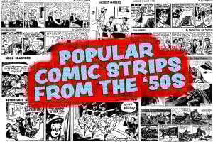 Favorite 1950s comics. Popular comic strips from 1954