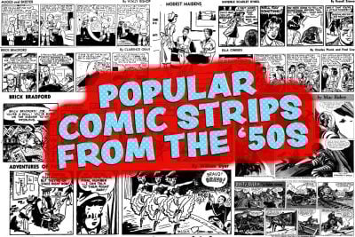 Favorite 1950s comics. Popular comic strips from 1954