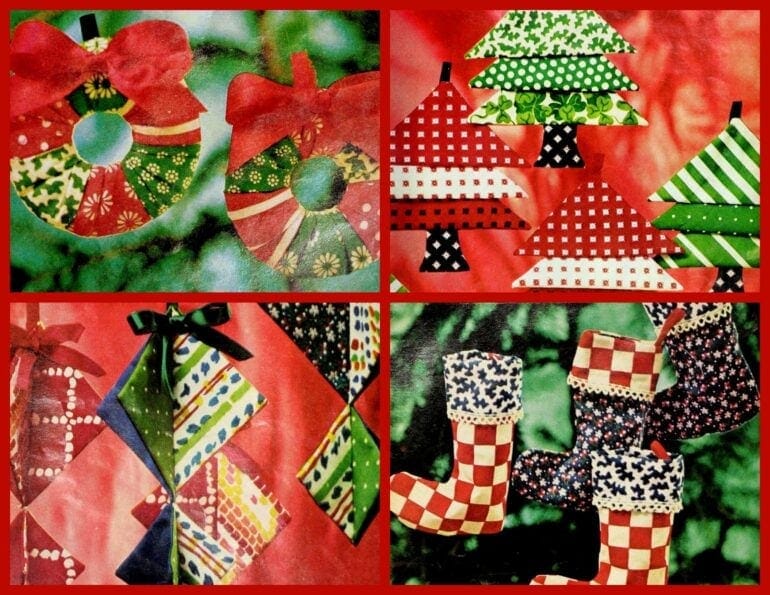 How to sew some cute, crafty Christmas tree ornaments (1974)