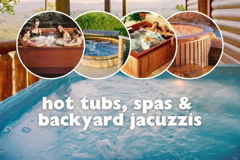 Jacuzzis and backyard hot tub and spa ideas from the 1970s 80s at Click Americana