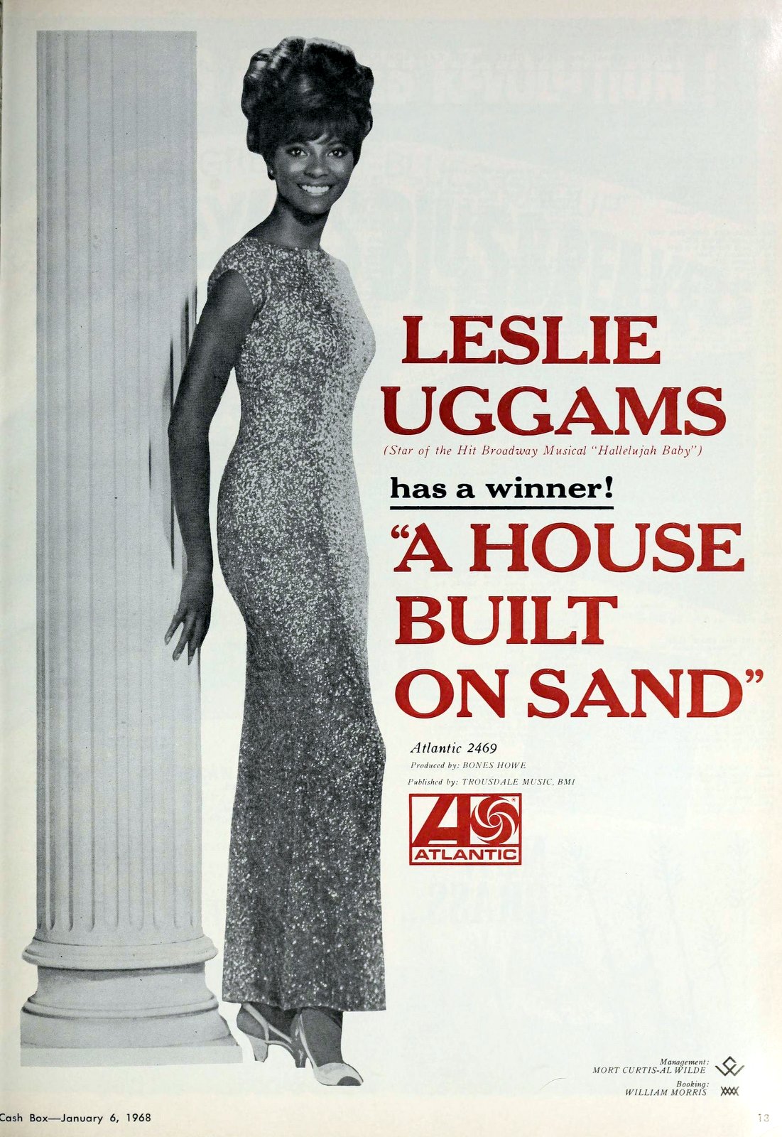 Leslie Uggams single - A House Built on Sand (1968)