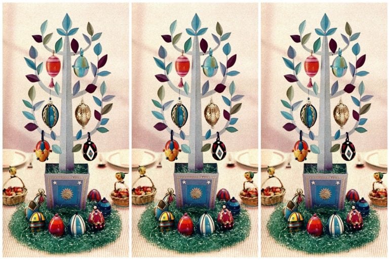 Make a beautiful Easter egg tree with this '50s how-to
