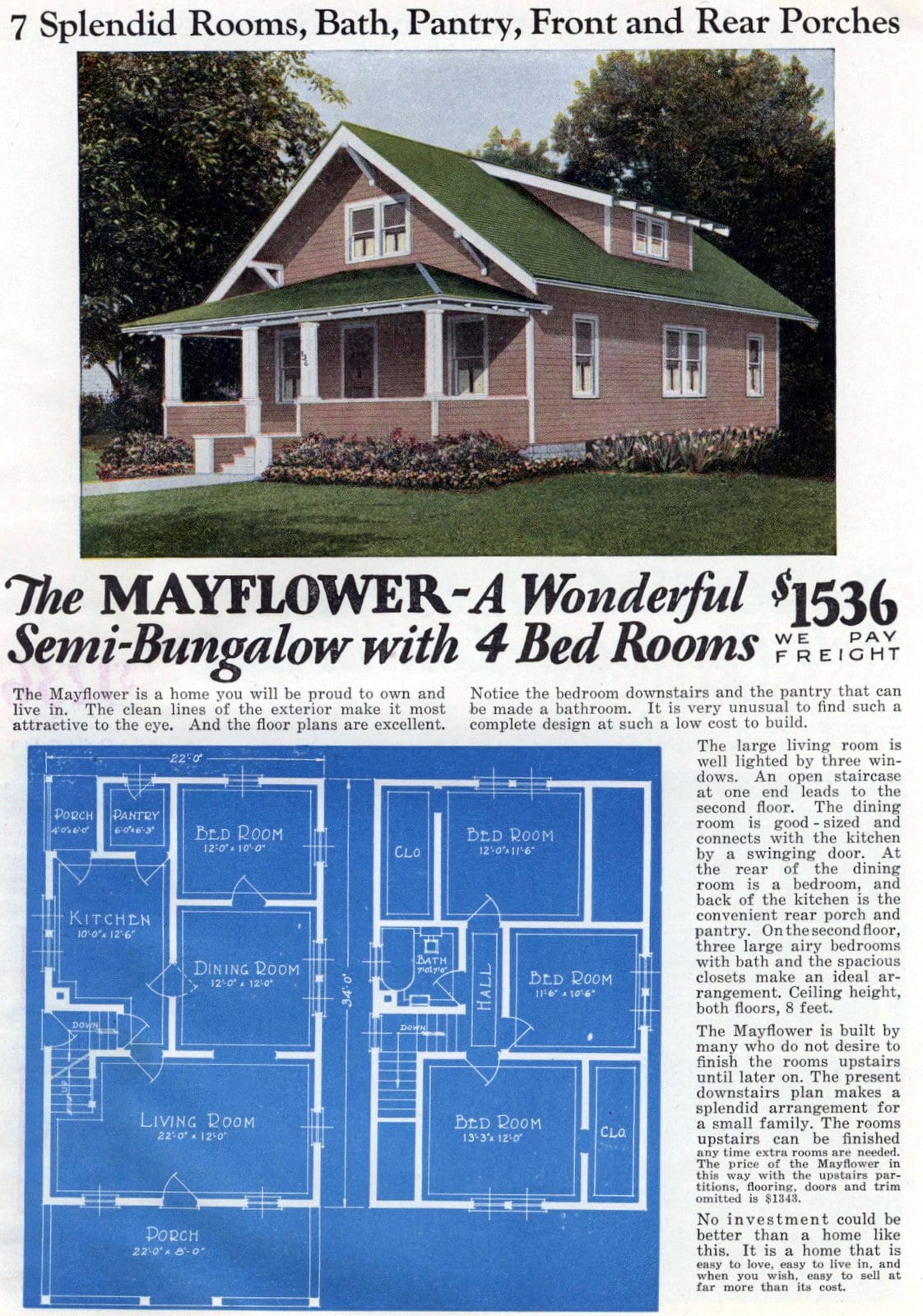 Mayflower design 1920s 4-bedroom semi-bungalow