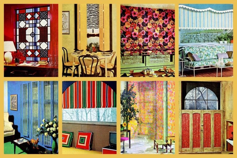 Mid-century cool retro window treatments 60s 70s vibe