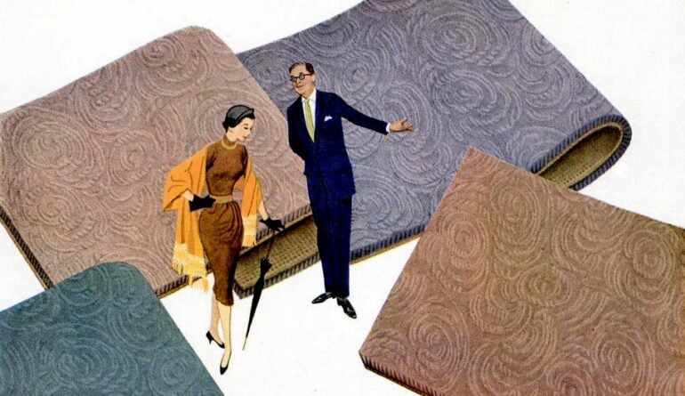 Mid-century modern carpet styles (1950s)