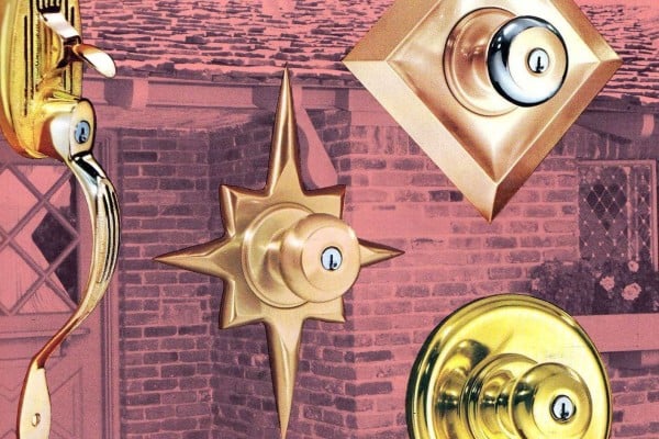 Mid-century modern door hardware from the 1950s-1960s