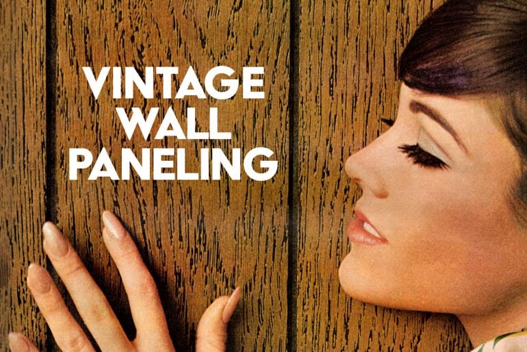 Mid-century vintage wall paneling