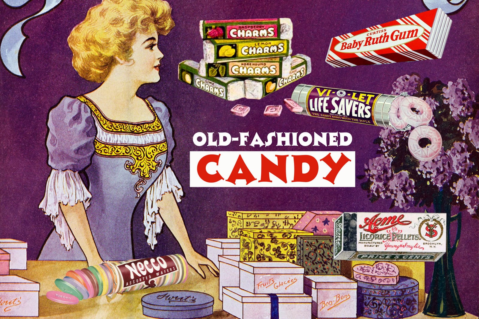 Old-fashioned candy brands and flavors at Click Americana