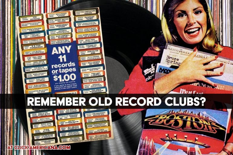 Old record and tape clubs like Columbia House and Capitol at Click Americana