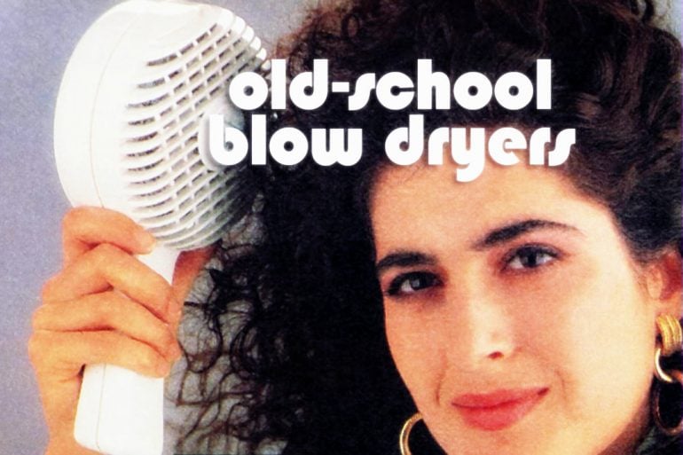 Old-school blow dryers for hair