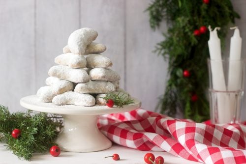 Powdered sugar Christmas cookies - Pecan fingers cookies
