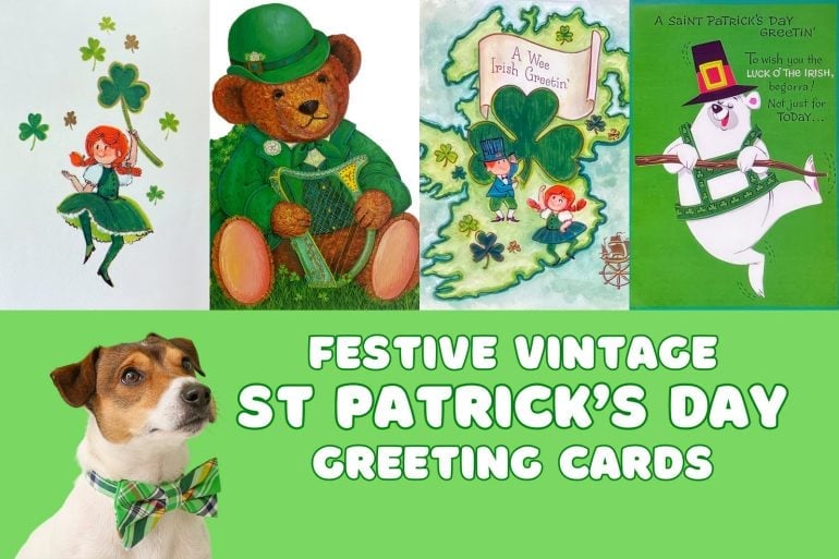 Retro 709s 80s St Patrick's Day cards at ClickAmericana com