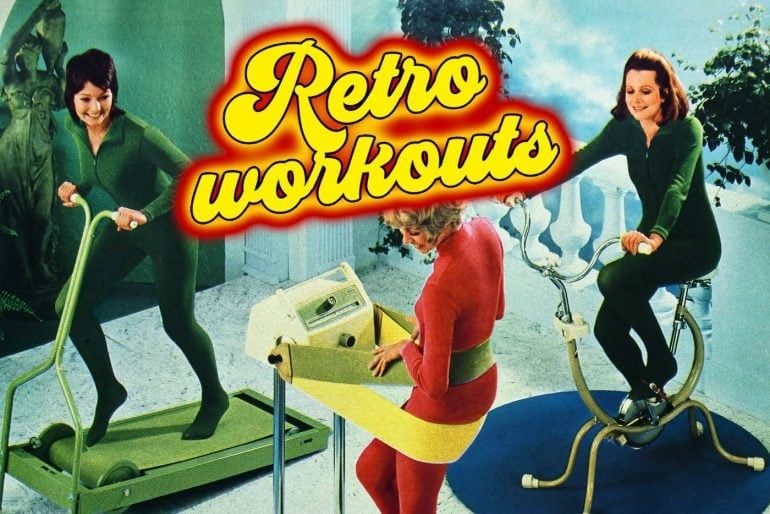 Retro 70s workouts and exercise equipment