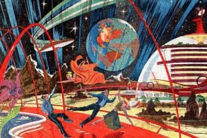 Retro-futuristic space-age inventions