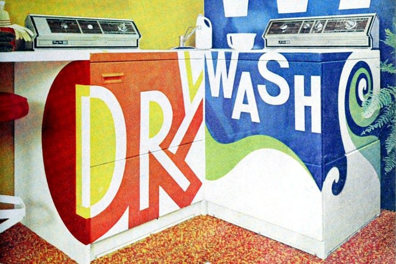 Retro laundry rooms decor and ideas