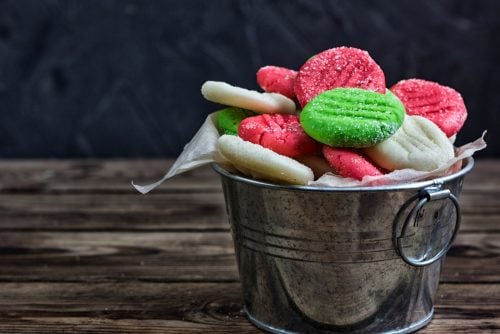 Retro recipe - No-cook peppermint patties in red green and white