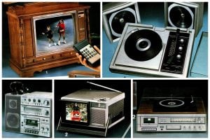 See retro TVs, stereos and other popular home electronics from the 80s