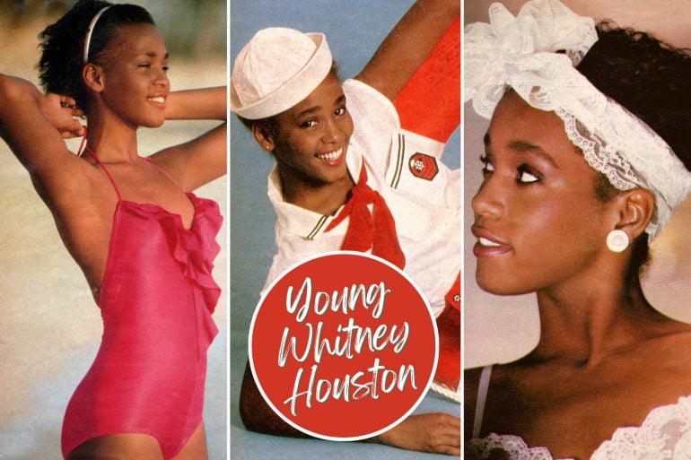 See young Whitney Houston as a model in the 80s