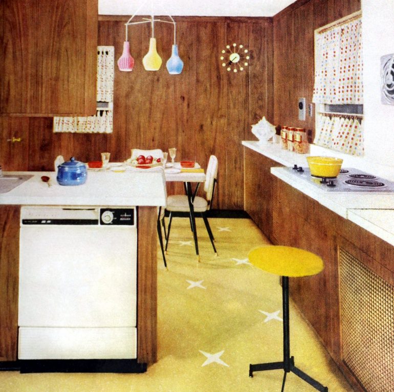 Stereotypical midcentury modern kitchen decor (1959)