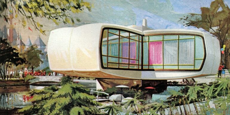 The retro-modern space-age Monsanto Home of the Future at Disneyland (1)
