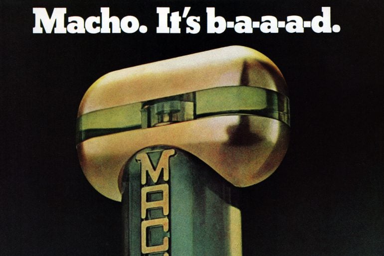 Vintage 1970s men's cologne called Macho