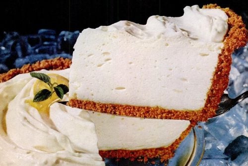 Vintage 60s angel food pie recipe - Lemon flavored